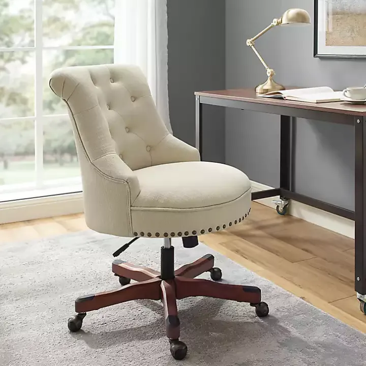 Beige Miller Tufted Office Chair