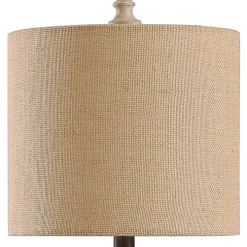 Beige Stripes Curved Table Lamp