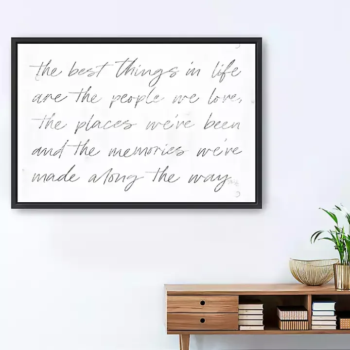 Best Things Framed Canvas Art Print, 38x26 in.