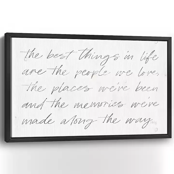 Best Things Framed Canvas Art Print, 38x26 in.