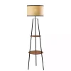 Black & Walnut Shelves Savannah Floor Lamp
