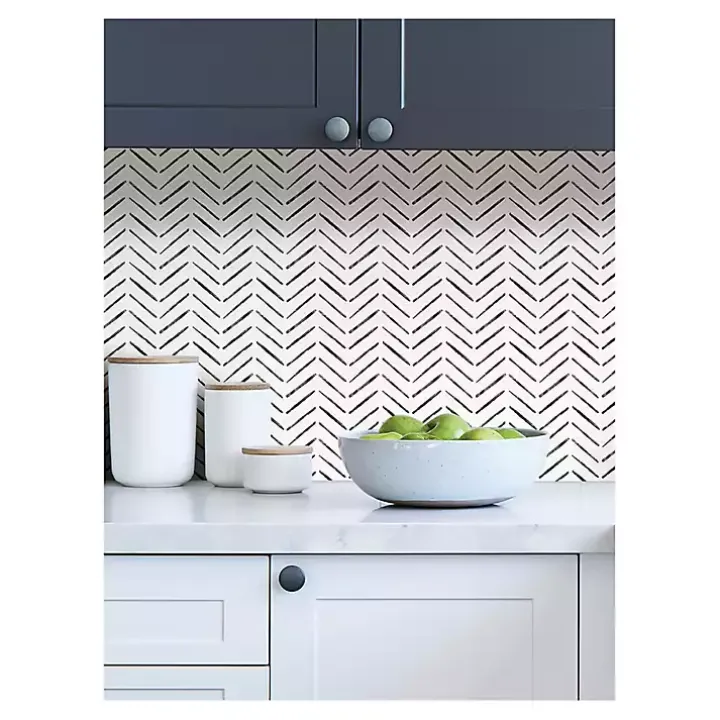 Black & White Chevron Peel & Stick Wallpaper