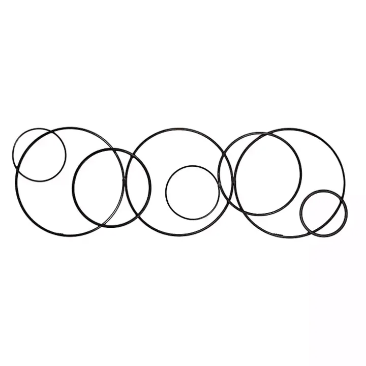 Black Abstract Circle Chain Wall Plaque