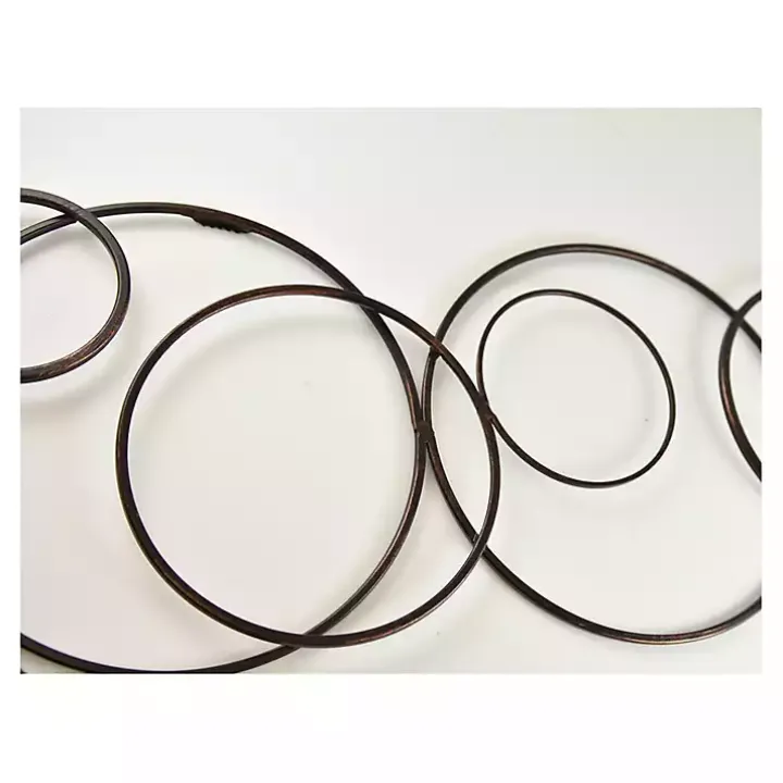Black Abstract Circle Chain Wall Plaque