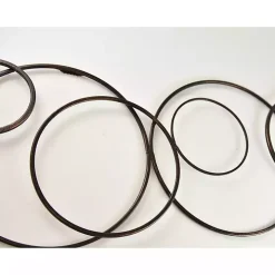 Black Abstract Circle Chain Wall Plaque