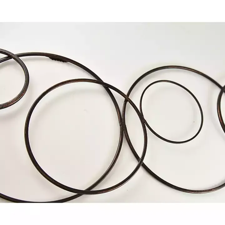 Black Abstract Circle Chain Wall Plaque