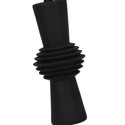Black Abstract Column Table Lamp