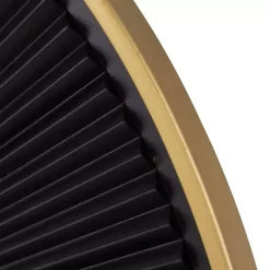 Black and Gold Double Ribbed Wall Mirror