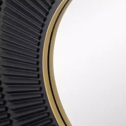 Black and Gold Double Ribbed Wall Mirror