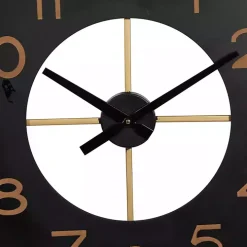 Black and Gold Open Frame Axis Clock