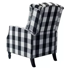 Black and White Buffalo Check Recliner