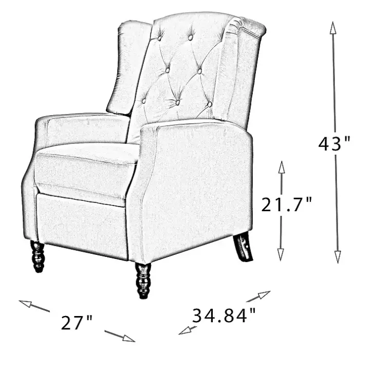 Black and White Buffalo Check Recliner