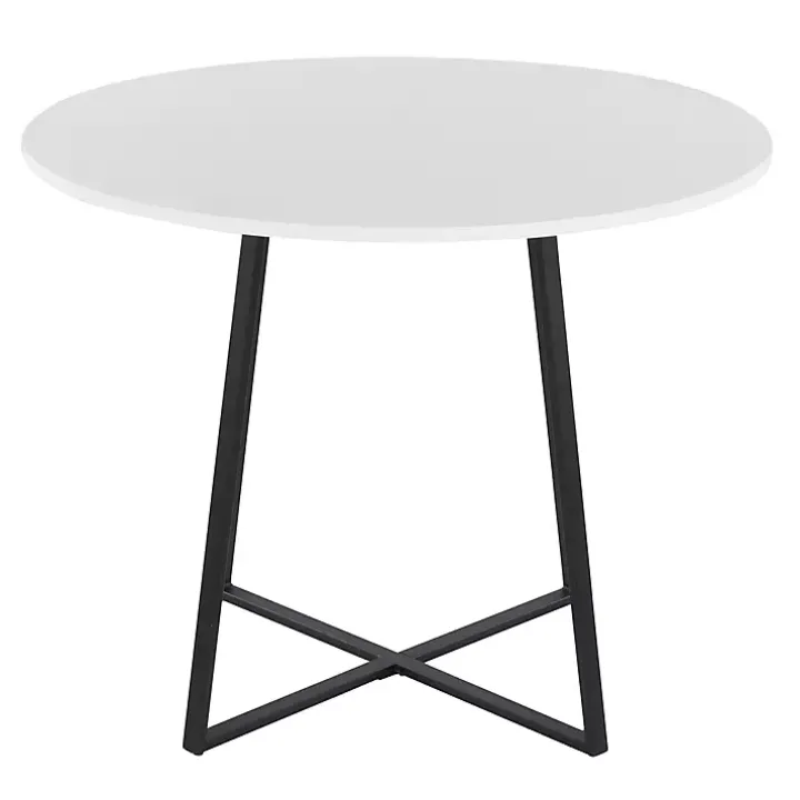 Black and White Canary Cosmo Round Dining Table