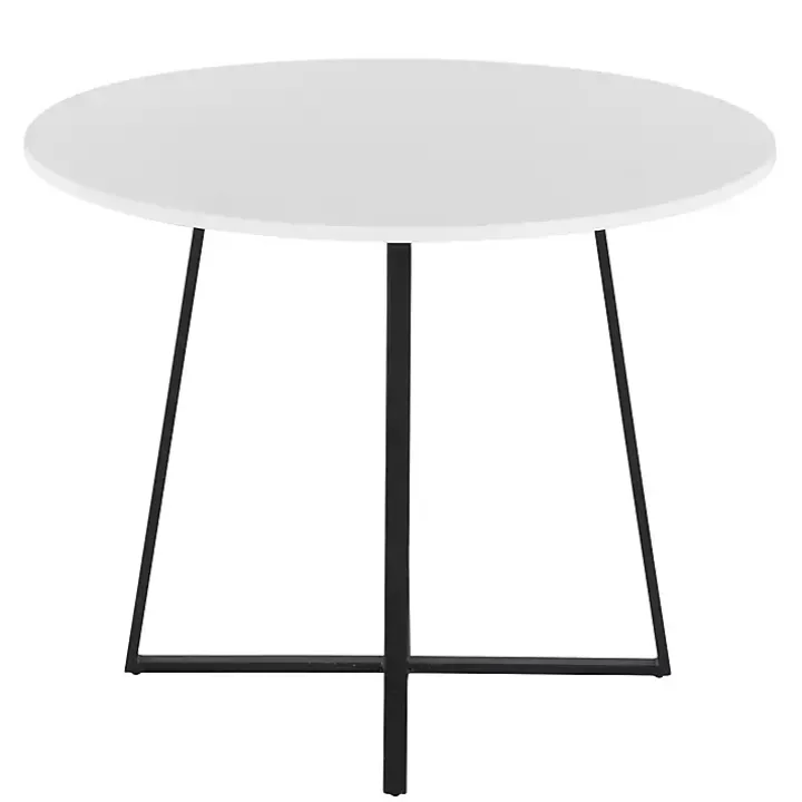 Black and White Canary Cosmo Round Dining Table