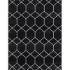 Black and White Trellis Woven Area Rug, 8x10