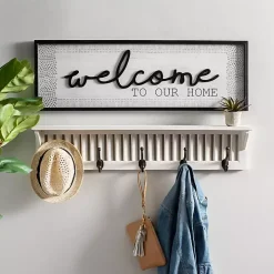 Black and White Welcome to Our Home Framed Plaque