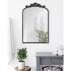 Black Arendahl Arched Mirror, 19x31 in.