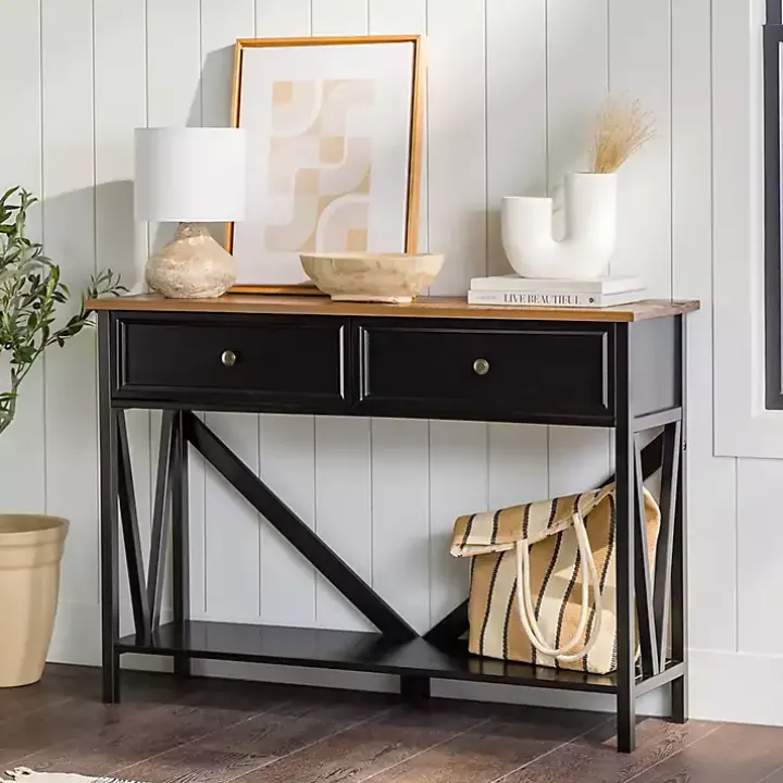 Black Cara Console Table