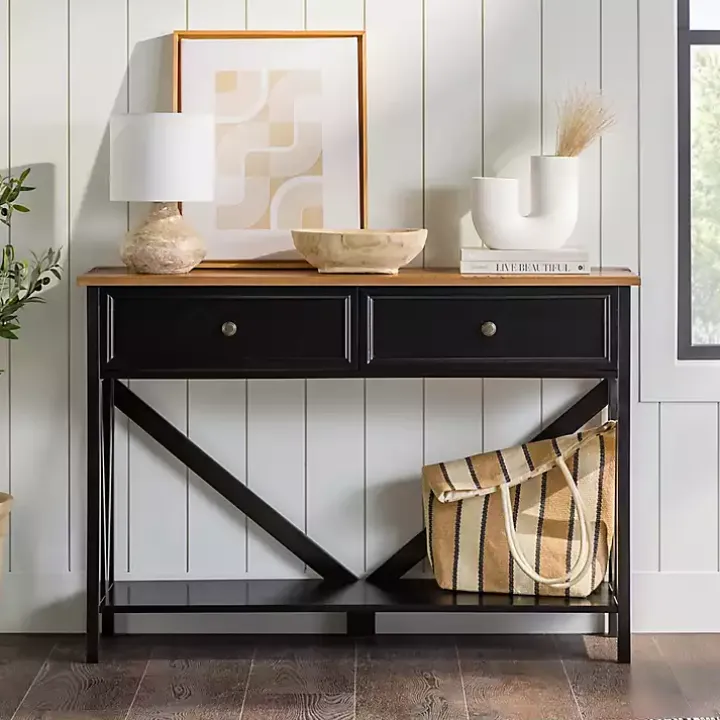 Black Cara Console Table
