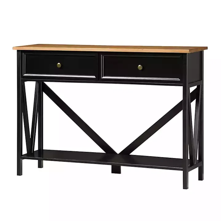 Black Cara Console Table