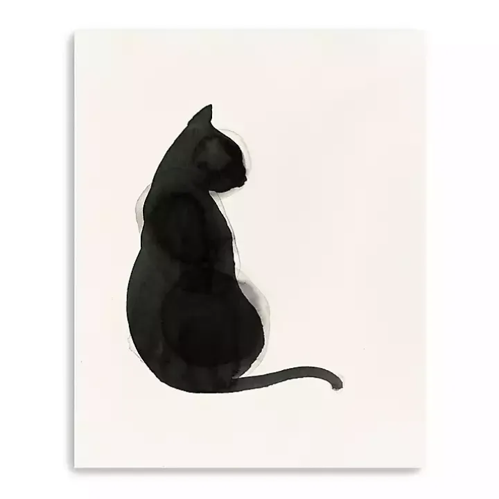 Black Cat Canvas Art Print