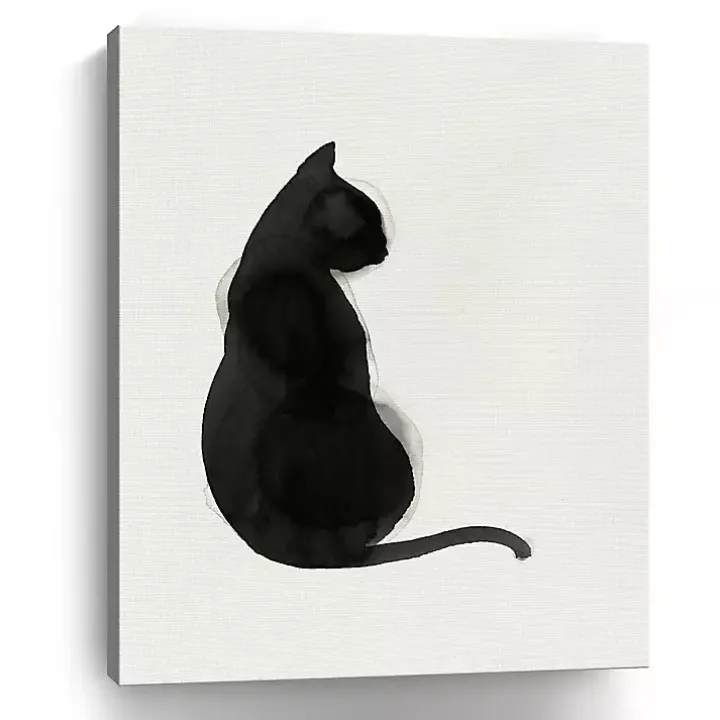 Black Cat Canvas Art Print