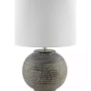Black Ceramic Carved Lyon Table Lamp