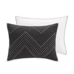 Black Chevron Full/Queen 3-pc. Coverlet Set