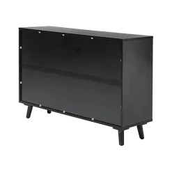 Black Contemporary Lattice Doors Sideboard