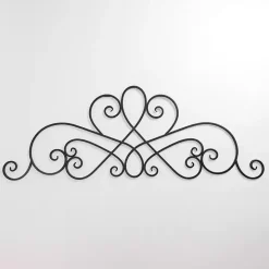 Black Curved Scroll Wall Plaque