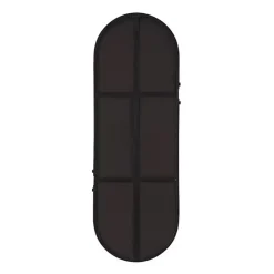 Black Cut Metal Gold Accents Oblong Wall Mirror