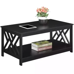 Black Cut-Out Sides Coffee Table