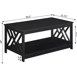 Black Cut-Out Sides Coffee Table