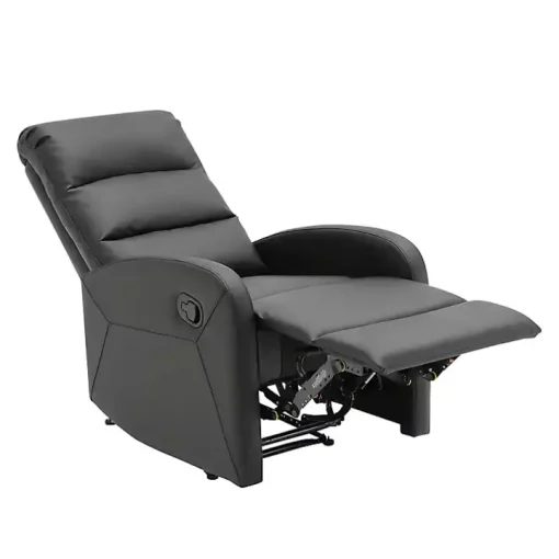 Black Faux Leather Dormi Recliner