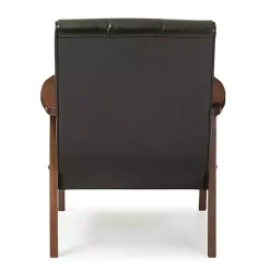 Black Faux Leather Kegan Accent Chair