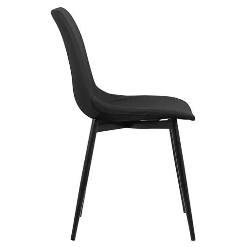 Black Faux Leather Monte Dining Chair