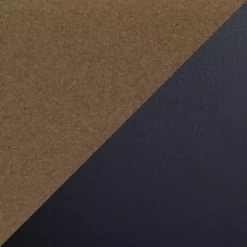 Black Faux Leather Scooped Accent Chairs, Set of 2