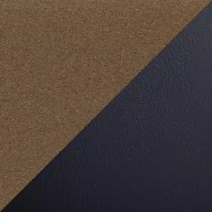 Black Faux Leather Scooped Accent Chairs, Set of 2