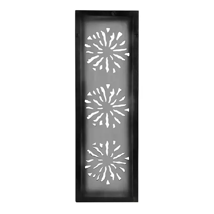 Black Handcarved Wood Floral Wall Plaque