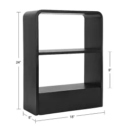 Black Kato Single Drawer Wall Shelf