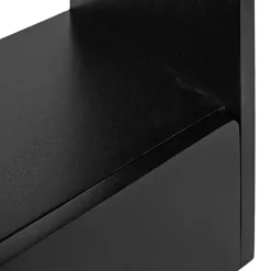 Black Kato Single Drawer Wall Shelf