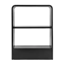 Black Kato Single Drawer Wall Shelf
