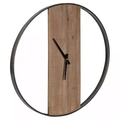 Black Ladd Natural Wood Wall Clock