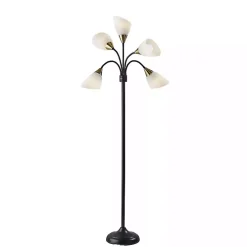 Black 5-Light Adjustable Tree Floor Lamp