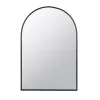 Black Long Arched Wall Mirror
