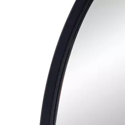 Black Long Arched Wall Mirror