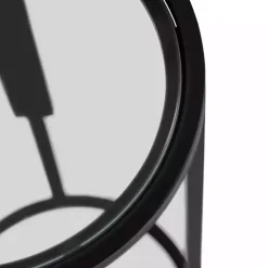 Black Metal & Glass Ravalli Drink Table