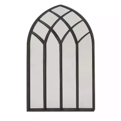 Black Metal Arch Framed Mirror
