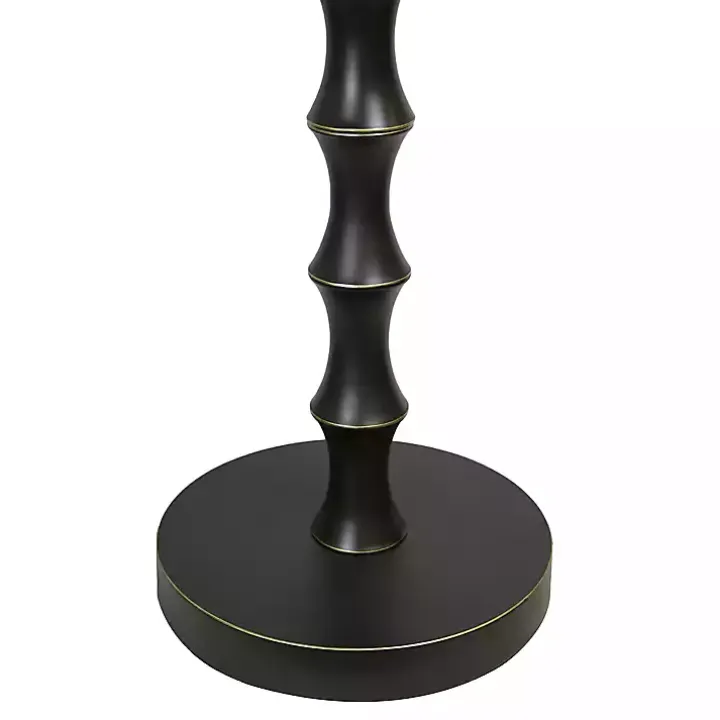 Black Metal Bamboo Accent Table