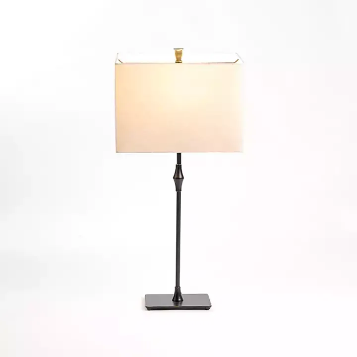 Black Metal Candlestick Table Lamp